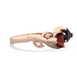 Garnet Floral Elegance 14K Rose Gold ring R5790