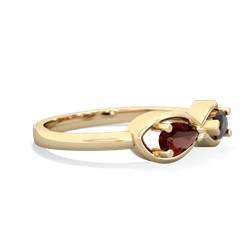 Garnet Infinity 14K Yellow Gold ring R5050