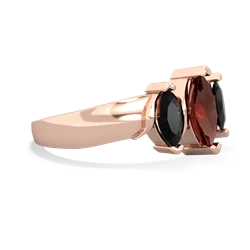 Garnet Three Peeks 14K Rose Gold ring R2433