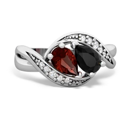 Garnet Summer Winds 14K White Gold ring R5342