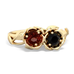 Garnet Rose Garden 14K Yellow Gold ring R5510