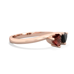 Garnet Sweethearts 14K Rose Gold ring R5260