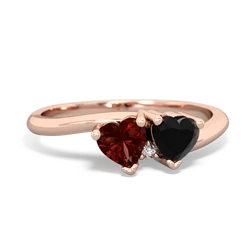 Garnet Sweethearts 14K Rose Gold ring R5260