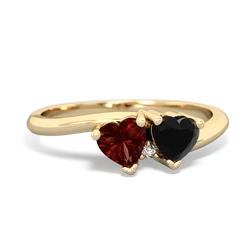 Garnet Sweethearts 14K Yellow Gold ring R5260