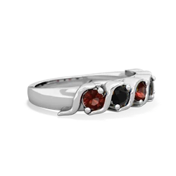 Garnet Anniversary Band 14K White Gold ring R2089