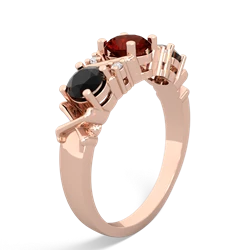 Garnet Hugs And Kisses 14K Rose Gold ring R5016