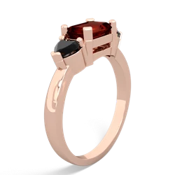 Garnet Three Stone 14K Rose Gold ring R5235