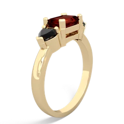 Garnet Three Stone 14K Yellow Gold ring R5235