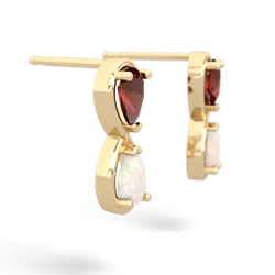 Garnet Infinity 14K Yellow Gold earrings E5050