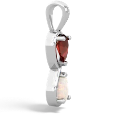 Garnet Infinity 14K White Gold pendant P5050