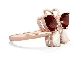 Garnet Butterfly 14K Rose Gold ring R2215