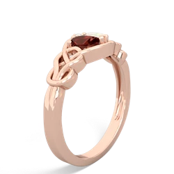 Garnet Celtic Love Knot 14K Rose Gold ring R5420