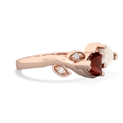 Garnet Floral Elegance 14K Rose Gold ring R5790