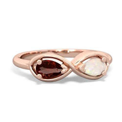 Garnet Infinity 14K Rose Gold ring R5050