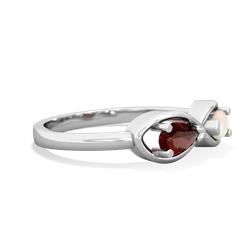 Garnet Infinity 14K White Gold ring R5050