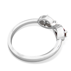 Garnet Infinity 14K White Gold ring R5050