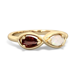 Garnet Infinity 14K Yellow Gold ring R5050