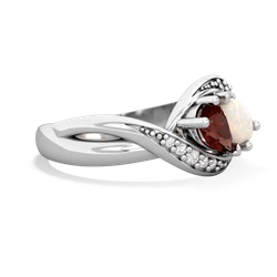 Garnet Summer Winds 14K White Gold ring R5342