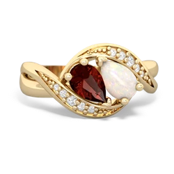 Garnet Summer Winds 14K Yellow Gold ring R5342