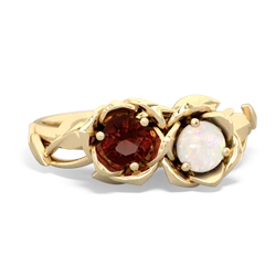 Garnet Rose Garden 14K Yellow Gold ring R5510