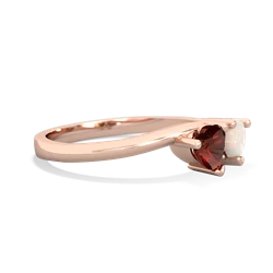 Garnet Sweethearts 14K Rose Gold ring R5260