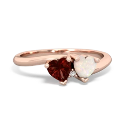 Garnet Sweethearts 14K Rose Gold ring R5260