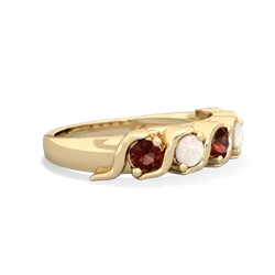 Garnet Anniversary Band 14K Yellow Gold ring R2089