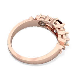 Garnet Hugs And Kisses 14K Rose Gold ring R5016