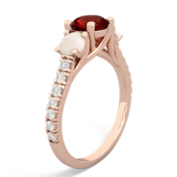 Garnet Pave Trellis 14K Rose Gold ring R5500