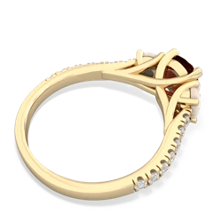 Garnet Pave Trellis 14K Yellow Gold ring R5500