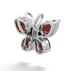 Garnet Butterfly 14K White Gold pendant P2215