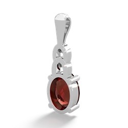 Garnet Links 14K White Gold pendant P4032