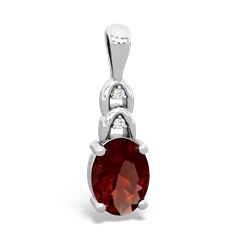 Garnet Links 14K White Gold pendant P4032