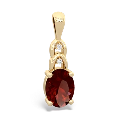 Garnet Links 14K Yellow Gold pendant P4032