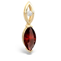 Garnet Marquise Drop 14K Yellow Gold pendant P5333