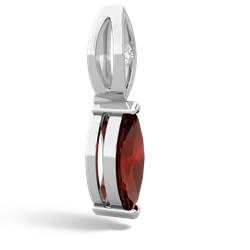 Garnet Marquise Drop 14K White Gold pendant P5333