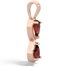 Garnet Infinity 14K Rose Gold pendant P5050