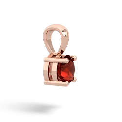 Garnet 6Mm Round Solitaire 14K Rose Gold pendant P1786