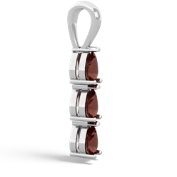 Garnet Dew Drops 14K White Gold pendant P2251