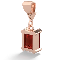 Garnet Art Deco Dangle 14K Rose Gold pendant P1937