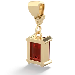 Garnet Art Deco Dangle 14K Yellow Gold pendant P1937