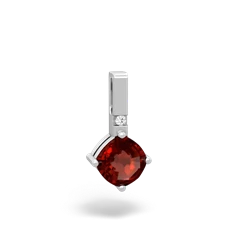 Garnet Simply Elegant 14K White Gold pendant P2489