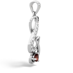 Garnet G-Clef Music 14K White Gold pendant P5830