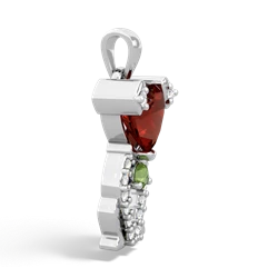 Garnet Puppy Love 14K White Gold pendant P5800