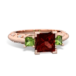 Garnet Eternal Embrace Engagement 14K Rose Gold ring C2001