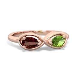 Garnet Infinity 14K Rose Gold ring R5050