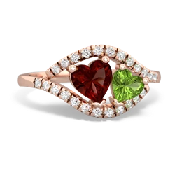 Garnet Mother And Child 14K Rose Gold ring R3010