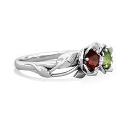 Garnet Rose Garden 14K White Gold ring R5510