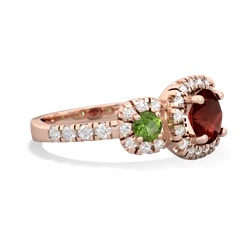 Garnet Regal Halo 14K Rose Gold ring R5350