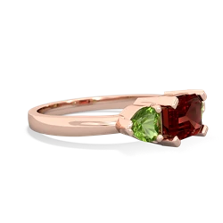 Garnet Three Stone 14K Rose Gold ring R5235